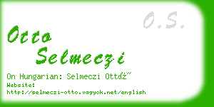 otto selmeczi business card